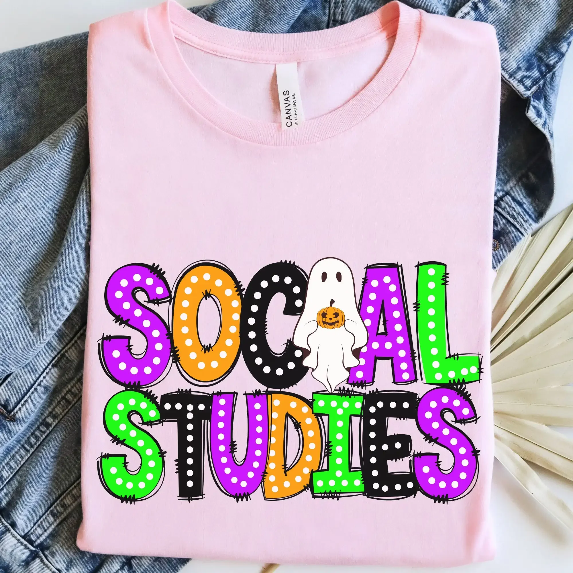 Social Studies Halloween T Shirt Spooky Season Teacher GhosT Fall Elementary Teach