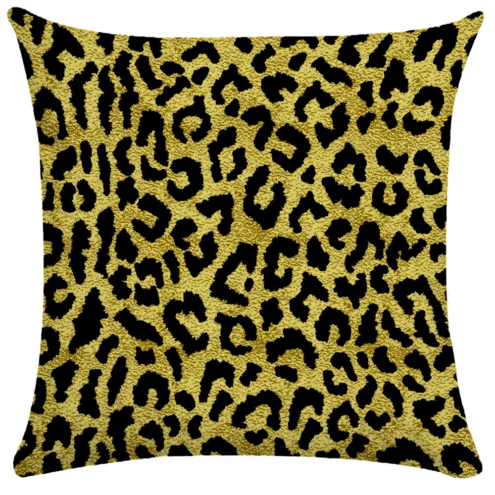 Fodera per cuscino con struttura in pelliccia animale fodera per cuscino con stampa leopardata fodera per cuscino in peluche cuscino lombare cuscini