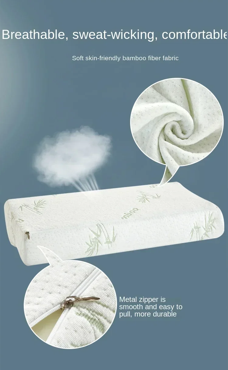 Langes Kissen Memory Foam Bettwäsche Kissen Nackenschutz langsames Rück prall geformtes Mutterschaft kissen zum Schlafen ortho pä dische Kissen – Detail 8