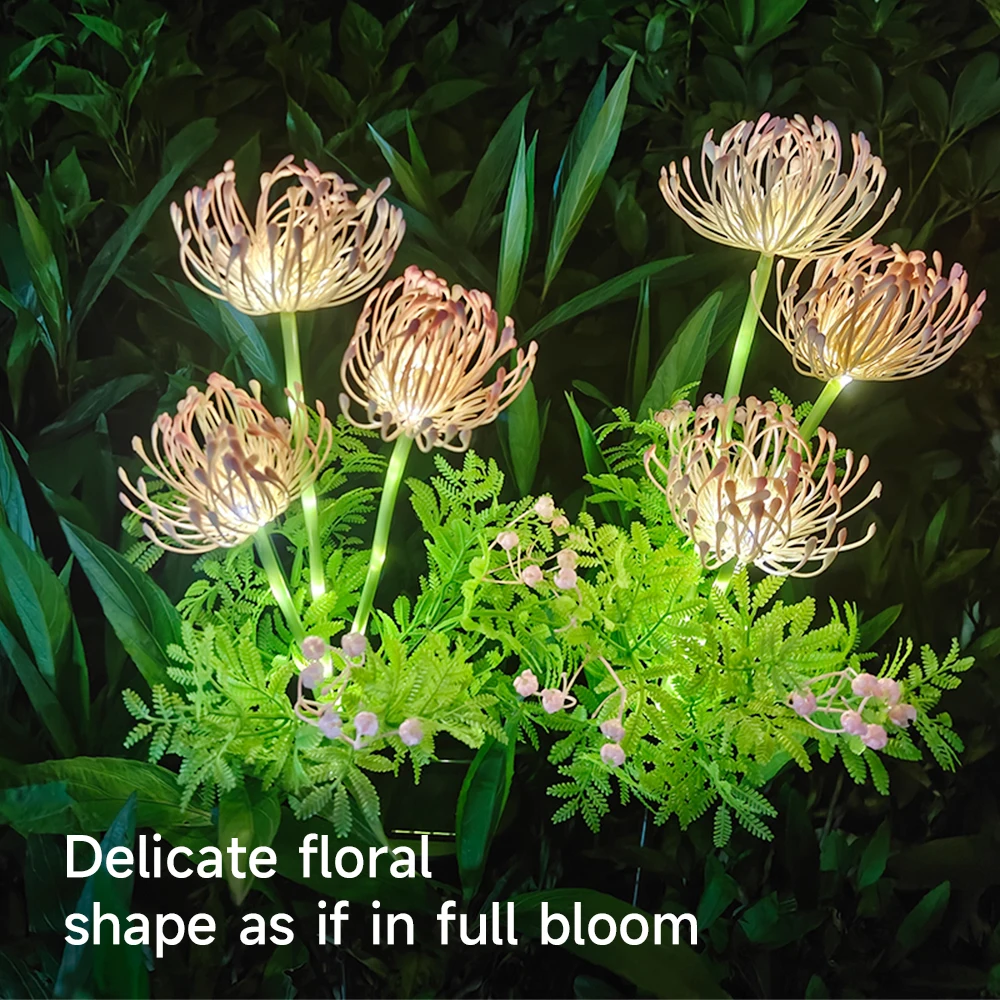 Solar-powered Shore Flower Landscape Ground Plug-in Lamp Waterproof Beautiful Flower Decor Holiday Courtyard Lawn Decoration