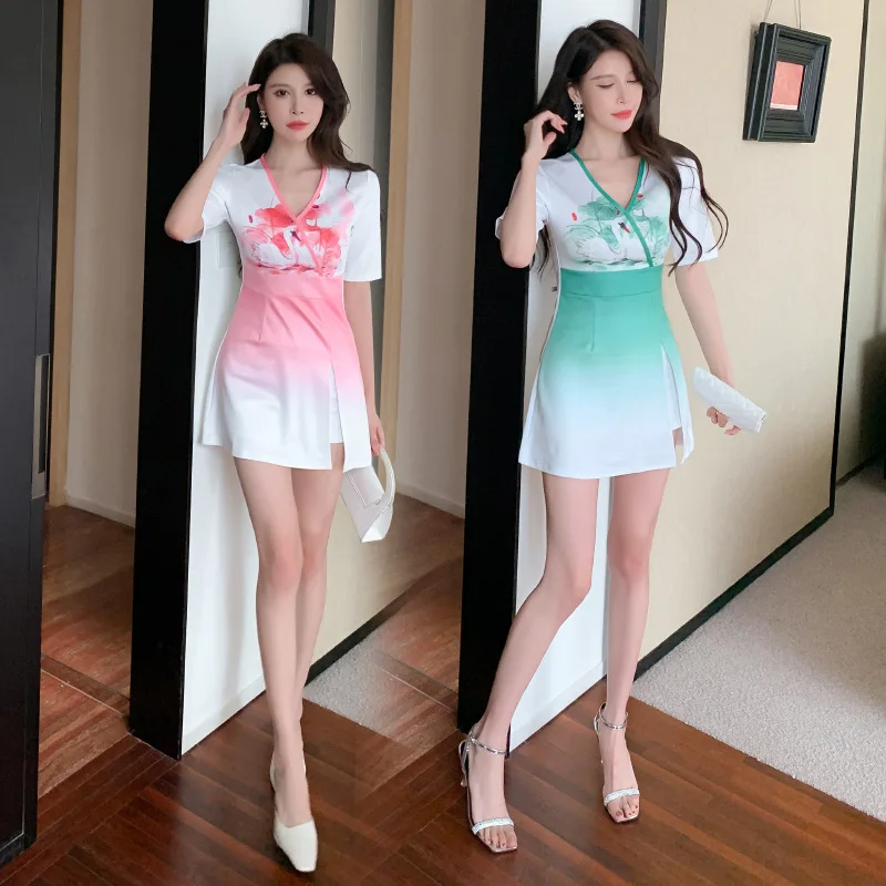 Woman Work Clothes Shirt Short Skirt Suit Hotel Waiter Beauty Salon Spa Massage Nail Cafe Foot Bath Technician Overalls Uniform