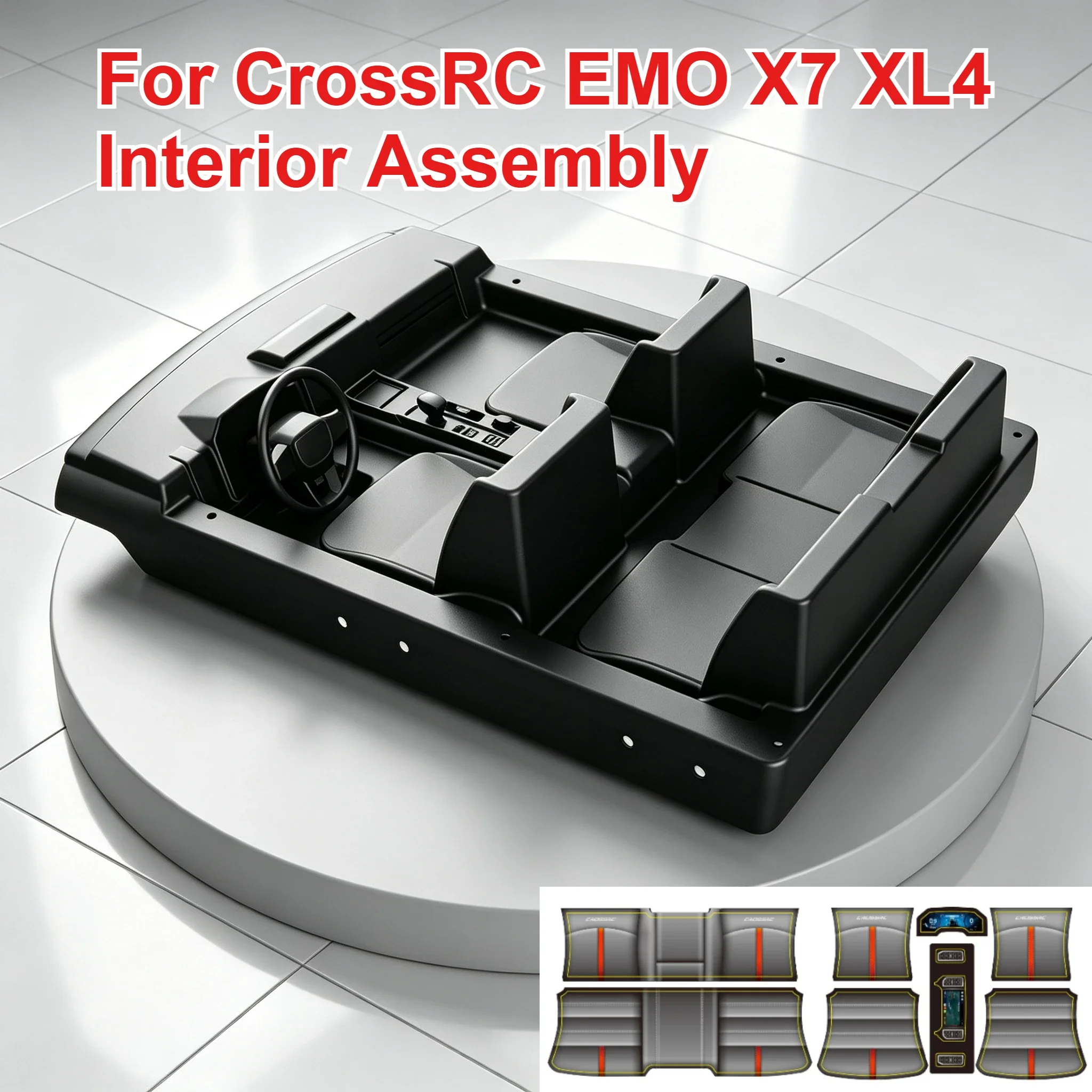 RC Pickup Truck Interior Assembly Kit Custom Model Number For 1/8 CrossRC EMO X7 XL4 Decorative Styling Decor Upgrade Parts