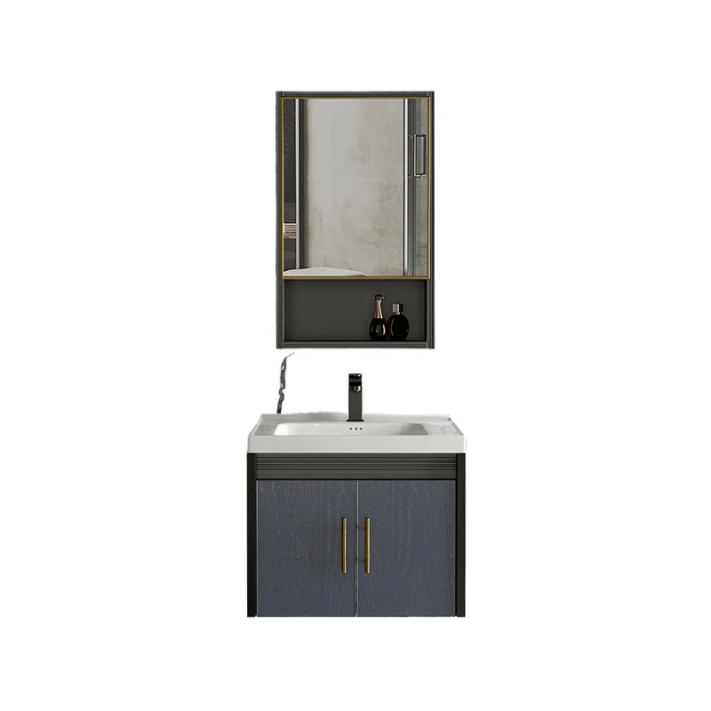 

Whole board honeycomb aluminum wall-mounted colored rock ceramic wash basin mirror cabinet wall-mounted bathroom vanity