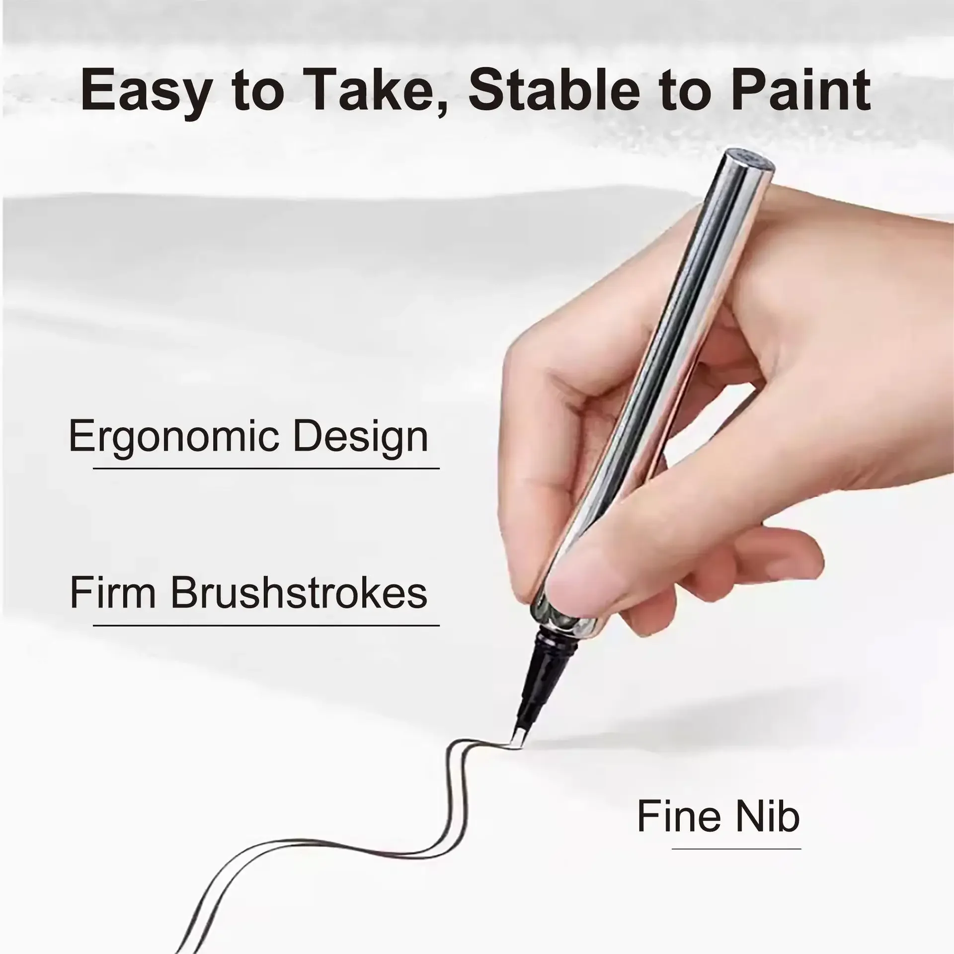 3 가지 색상 2 포인트 와일드 눈썹 연필 오래 지속되는 방수 얇은 액체 누에 한국 메이크업 눈썹 문신 그립 펜