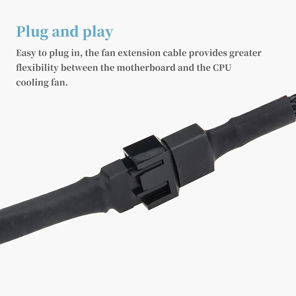 PWM 4 핀 선풍기 분배기 1-3,PC 선풍기 전원 익스텐션 케이블, 컴퓨터 케이스용 4 핀, 3 핀 냉각 선풍기 케이블, CPU 4 팩용