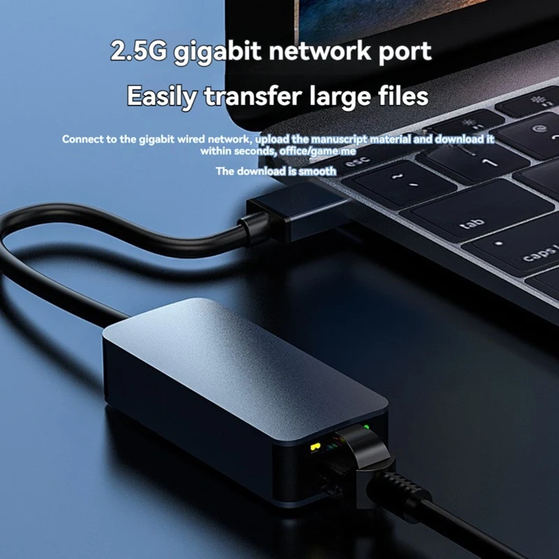 2500Mbps USB C Ethernet a RJ45 2.5G adattatore cablato USB RJ45 scheda di rete LAN per PC Laptop