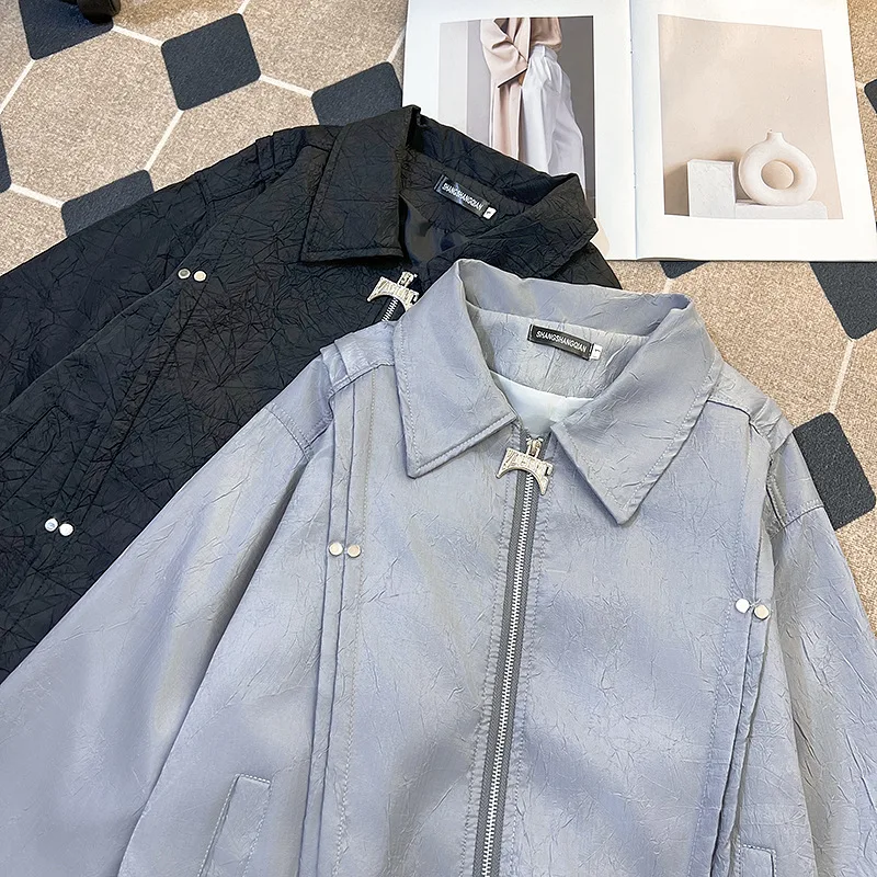 Biker Jackets Womens Jacket Air Scoop Denim Printed Snap-Button Boxy Fit Hipster City Commute Edgy Lightweight Moisture Outdoors