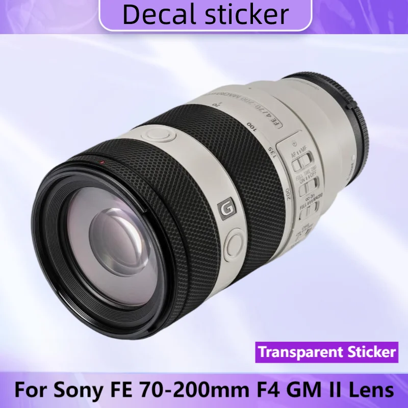 

Прозрачная наклейка для объектива Sony FE 70-200 мм F4 Macro G OSS II FE70-200 F4 G II, прозрачная наклейка, крышка SEL70200G2