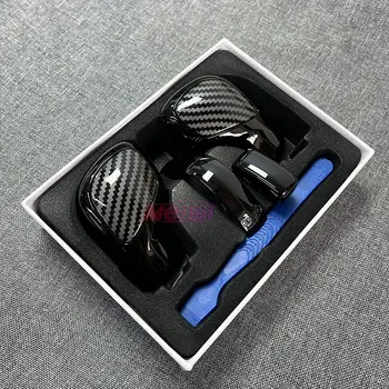 Řadicí páka pro VW Golf 6 7 R MK6 DSG GTI Passat B7 B8 CC R20 Jetta Glichrome matná s koženým bočním krytem řadicí páky 10 nejlepší prodej řadicí páka mk6 gti dsg - №6