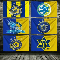 3x5 Ft Maccabis Tel Aviv Flag Polyester Digital Printing Banner for Garage Wall Art Out Door Decoration With Brass Grommets