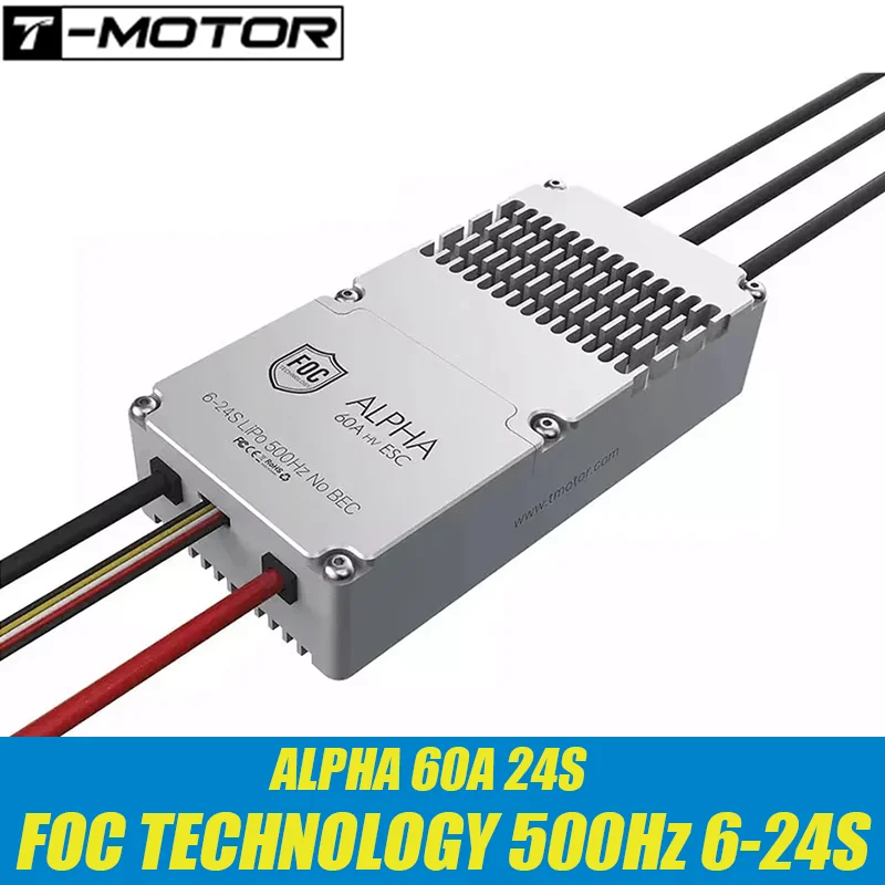 

T-Motor ALPHA 60A 24S FOC ESC Электронный контроль скорости для мультиротора U12II KV60 U13II KV65 Бесщеточный двигатель