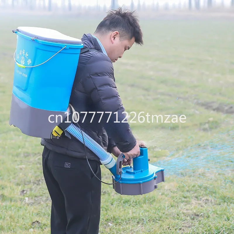 Agricultural Wheat/Corn Field Topdressing Machine Electric Backpack Fertilizer Distributor Garden Tools