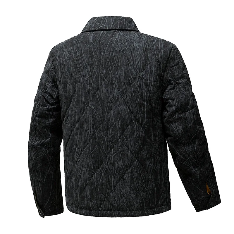 Autumn Winter New Fashion Men Turn-down Collar Long Sleeve Plus Size Casual Trendy Simple Basic Loose Parkas Male Coats Tops