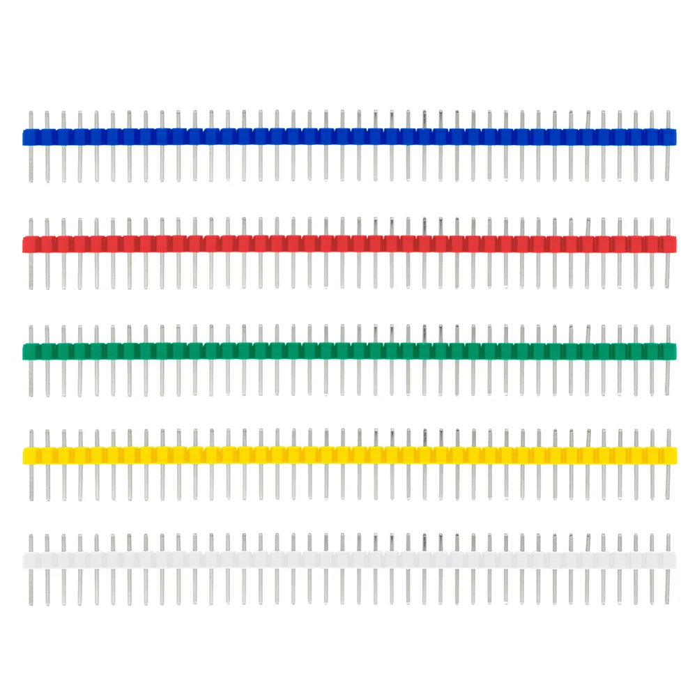 10PCS 40Pin 1x40 Single Row Male 2.54 Header Breakable Pin Strip Connector For Arduino White/Black/Red/Blue/Green/Yellow