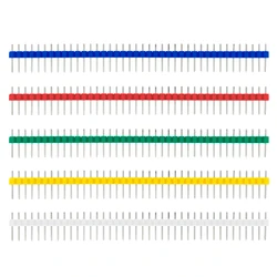 10PCS 40Pin 1x40 Single Row Male 2.54 Header Breakable Pin Strip Connector For Arduino White/Black/Red/Blue/Green/Yellow