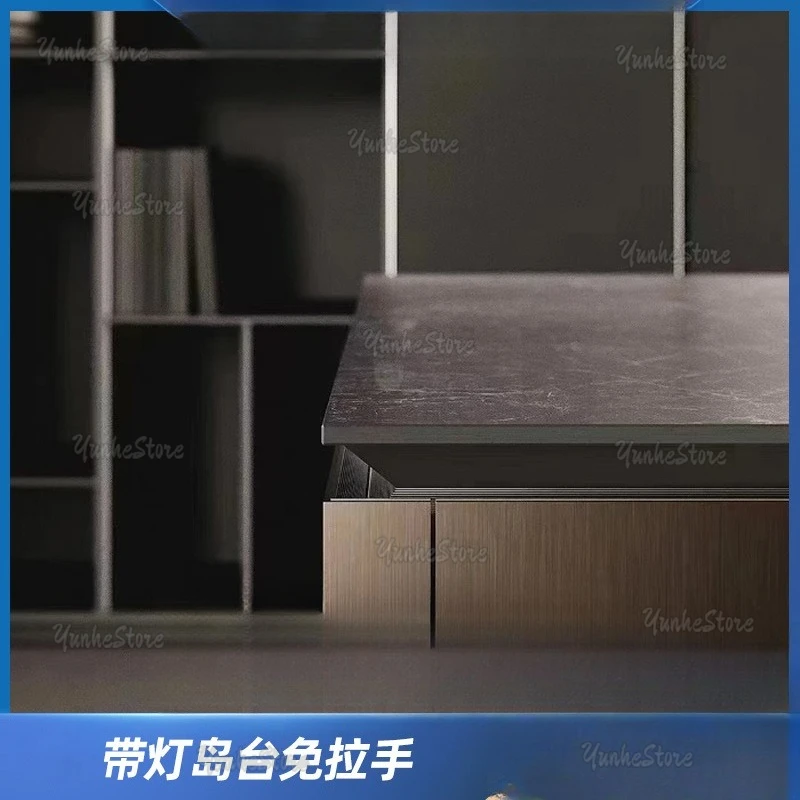 

Высококачественный остров с лампой без ручек, светодиодная ручка из алюминиевого сплава, дизайнерская современная скрытая ручка