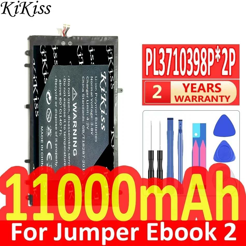 KiKiss Battery 11000mAh PL3710398P*2P For Jumper Ebook 2 Ebook2 Se 12 Se12 4G Laptop PC