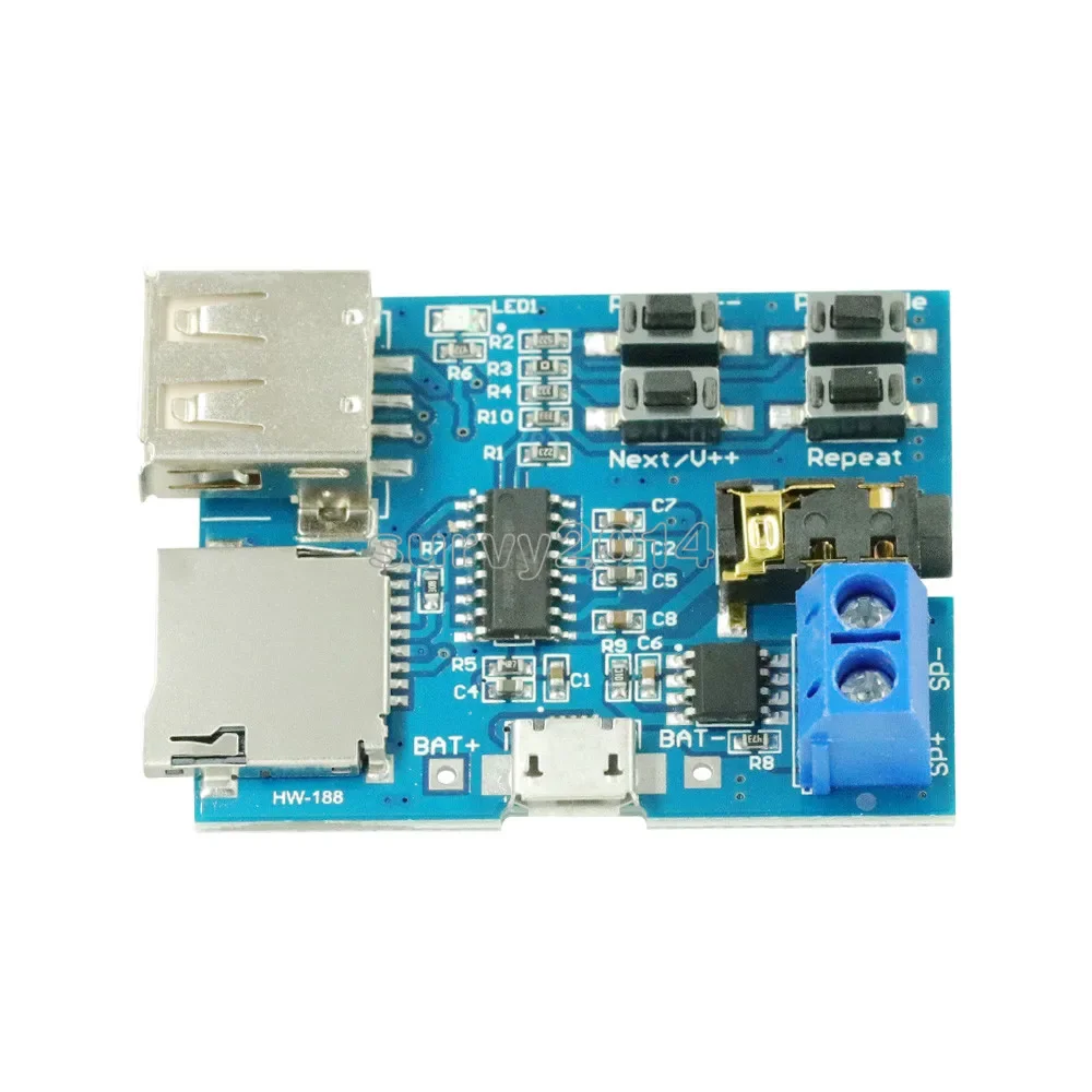 1pcs TF Card U Disk MP3 Format Decoder Board Module Amplifier Decoding Audio Player