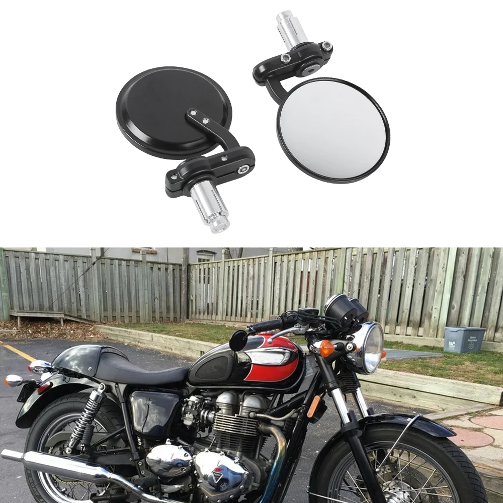 

Universal Motorcycle 7/8" (22mm) Rearview Mirror For Honda Triumph Bobber Cafe Racer Off-Road Vehicle Handlebar End Side Mirror