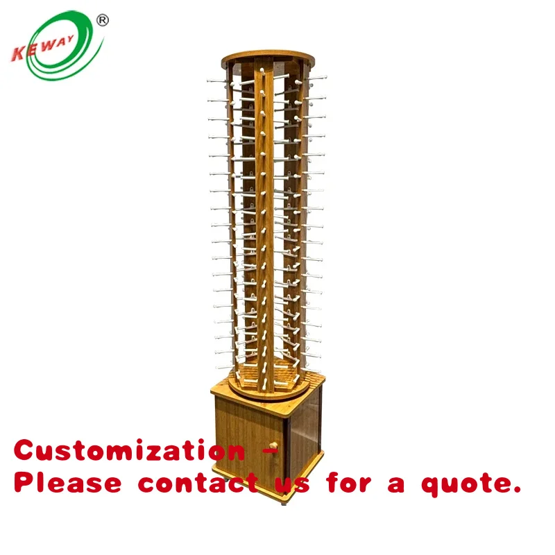 Customize.Rotating Wood Sunglass Display Stands Floor Standing Eyewear Racks Optical Shops