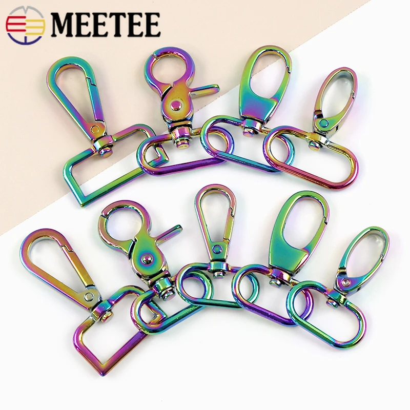 

5/10Pcs Meetee 20-38mm Metal Buckles Swivel Lobster Buckle Leather Craft Carabiner Clips Keychain Snap Hook Hardware Accessories