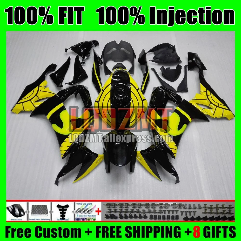 Injection Body For KAWASAKI NINJA ZX-10R ZX 10R 1000CC 2008 2009 2010 New Yellow 60No.73 ZX1000 ZX 10 R ZX10R 08 09 10 Fairing