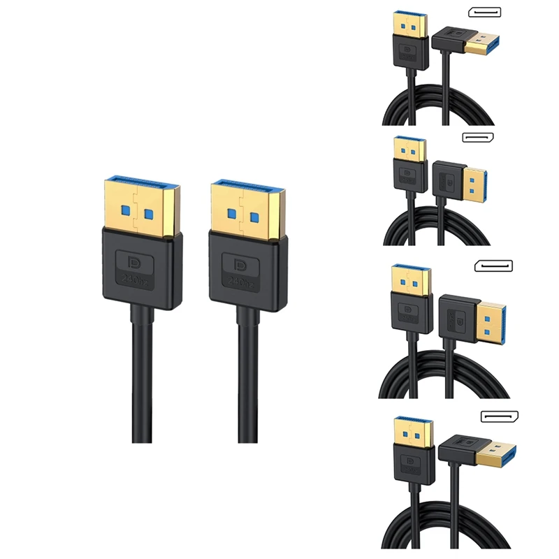 3.3Ft Display Port 1.4 Extension Cable 90 Degree DP 8K60hz 4K144hz Video Audio Cord For Laptop PC Monitor