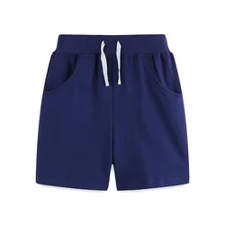 One-piece Summer Boys Shorts Casual Knit Cotton Solid Color Five Cent Shorts Available 2-7 Y·