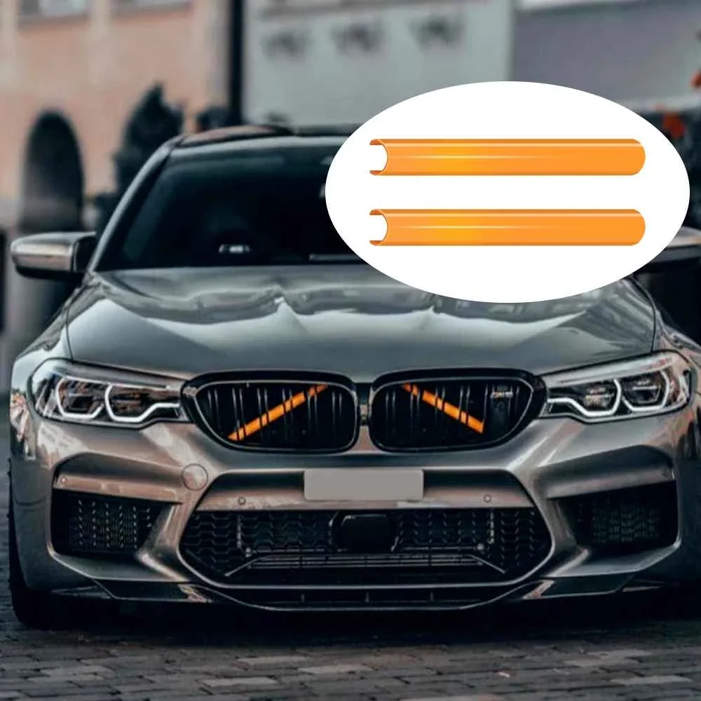 Front Grille Trim Strips Cover for BMW F30 F32 F10 F11 F01 F02 F20 3 5 7 Series Car Sport Styling Decoration Accessories Sticker