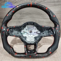 Forged Carbon Fiber Steering Wheel For Volkswagen MK7 MK7.5 GTI R GTD GTE Golf 7, Optional Paddle Shifters Version