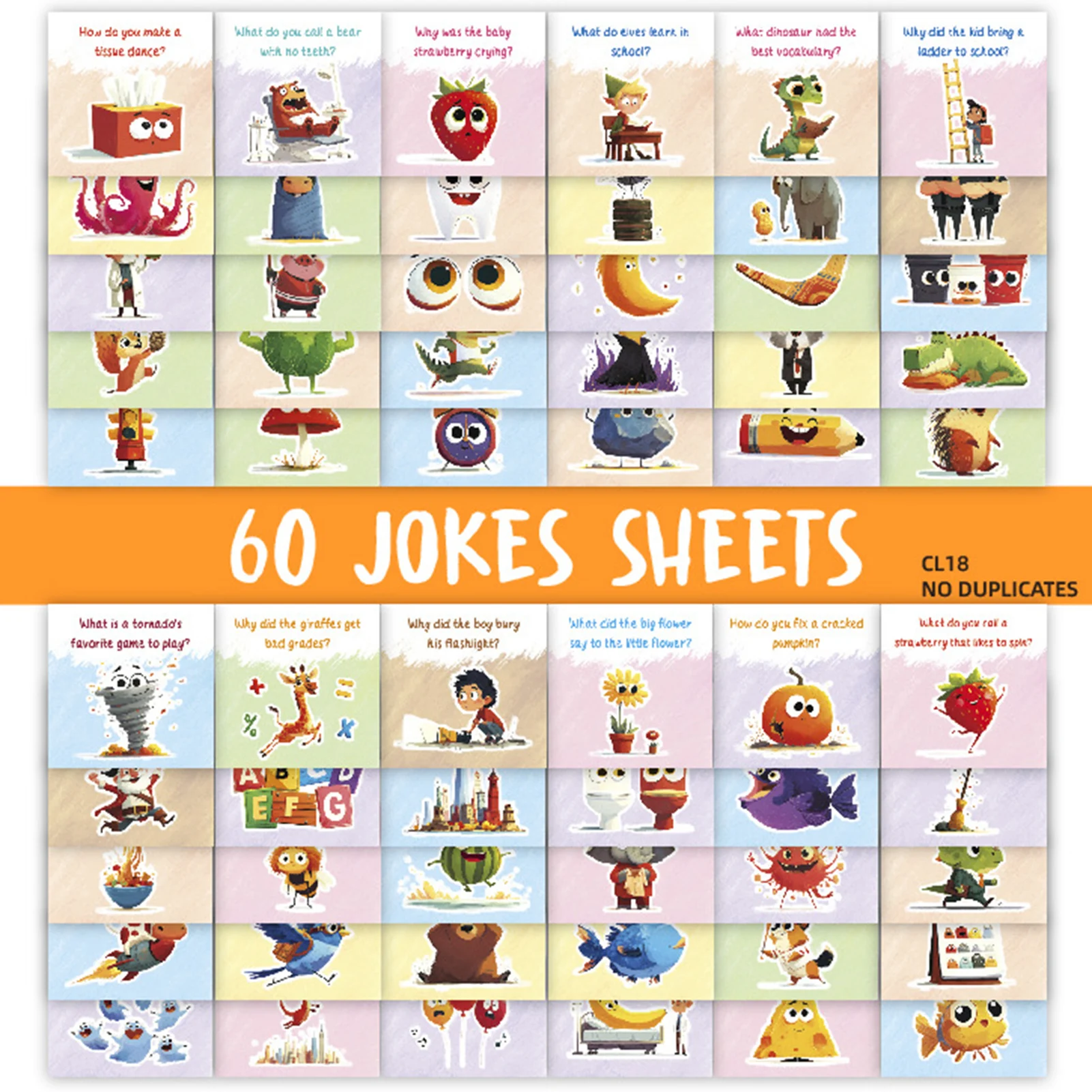 Lunch Box Note Premium Paper Joke Notepad Funny Messages for School Kids, Handwritten Memo Pads, Parent Child Bonding Gift