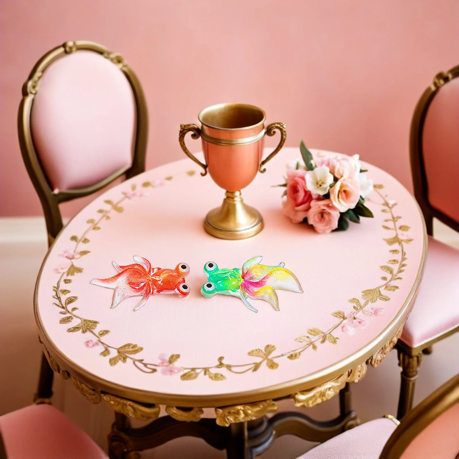 

20 шт., мини-фигурки из смолы с золотой рыбкой, реалистичные мини-фигурки рыб, кукольный домик, аквариум, сказочный сад, декор в виде животных, искусственная золотая рыбка