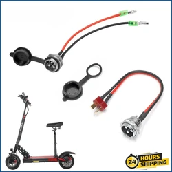 Interface Power Charger T-head Charging Socket Port 3 Pin Plug Cable for KUGOO M4 PRO Electric Scooter Replacement Accessories