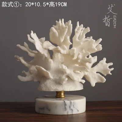 

WHITE CORAL Marble FLOWER STATUE ON TRANSPARENT GLASS BASE HOME DECOR STYLISH DECORATIVE ACCENT