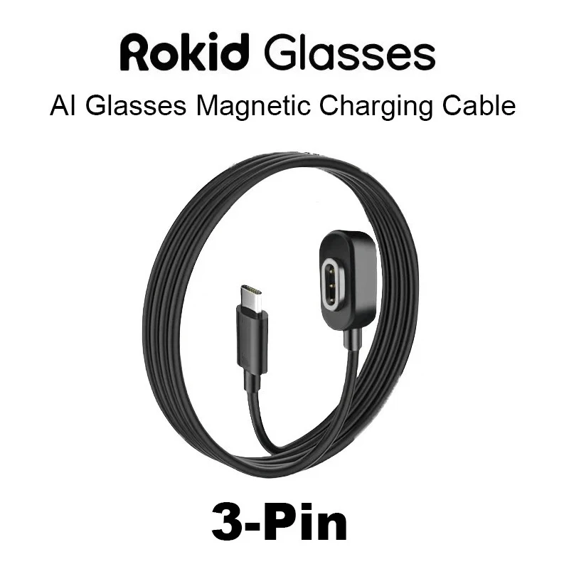 voor originele Rokid-bril Smart AI&AR-brilaccessoires, magnetische datakabel, oplaad-/opstelmontuur/clip-on zonnebril