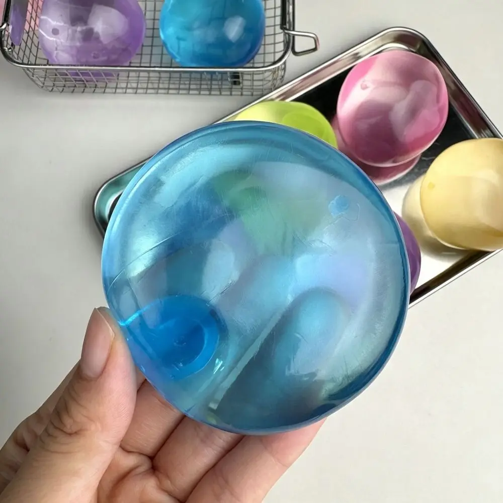 Soft Coconut Oil Round Stress Ball Petrolatum Material Ultra-transparent Squeeze Sensory Fidget Ball Shapeable Stress Relief