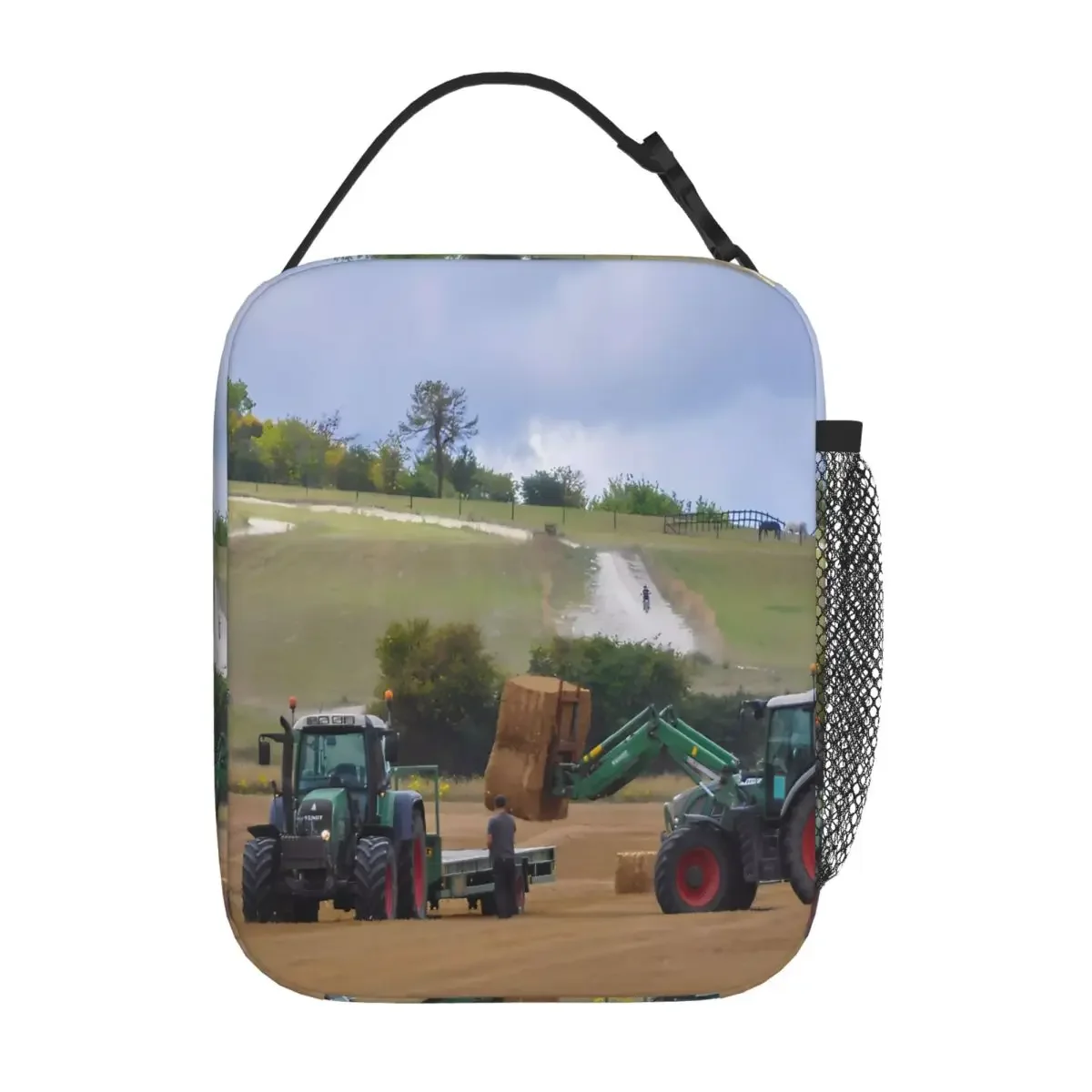 Bestselling Fendt Tractors Loading Straw Graphic Meal Bag Diet Meal Packing Nylon Lunch Bag