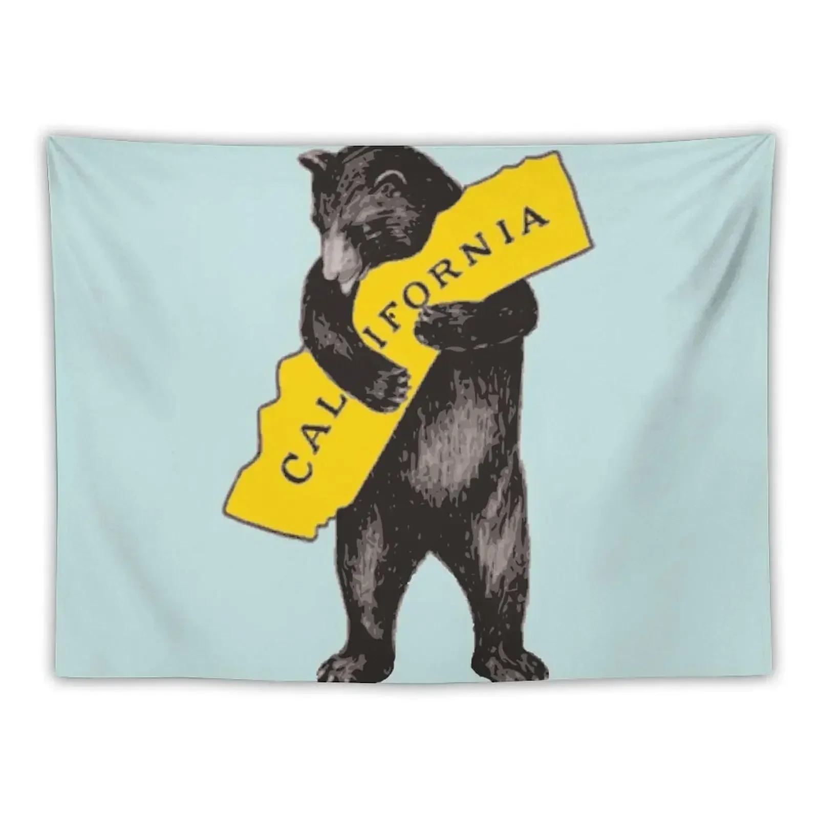 

Vintage California Bear Hug Illustration Tapestry Luxury Living Room Decoration Korean Room Decor Tapestry