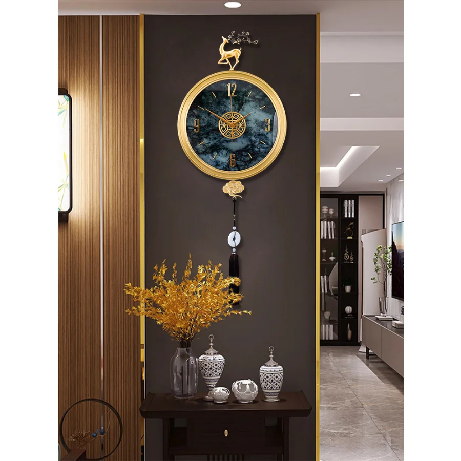 Vintage Gold Wall Clock Luxury Living Room Antique Creative Classic Stylish Wall Clock Modern Design Reloj Pared Home Design