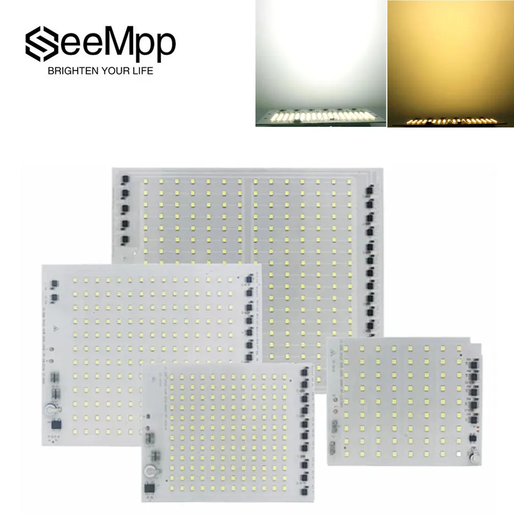 Chip LED SMD 2835 para Spotlight, Substituição do Módulo, Luz Branca Quente, Super Power, 10 W, 20 W, 30 W, 50 W, 100W, 220V