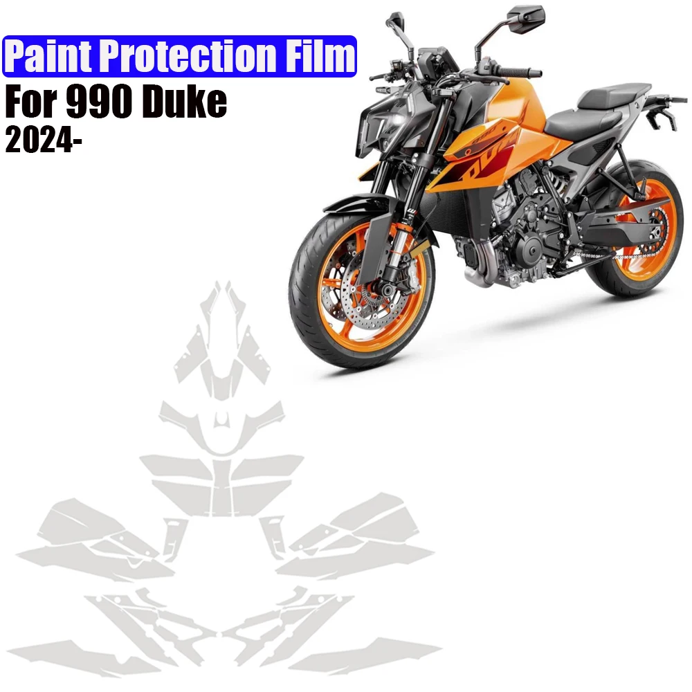 

For 990 Duke 2024- PPF Motorcycle TPU Film Protective Complete Paint Protection For 990 DUKE Fairing Protector Stickers TPU Film