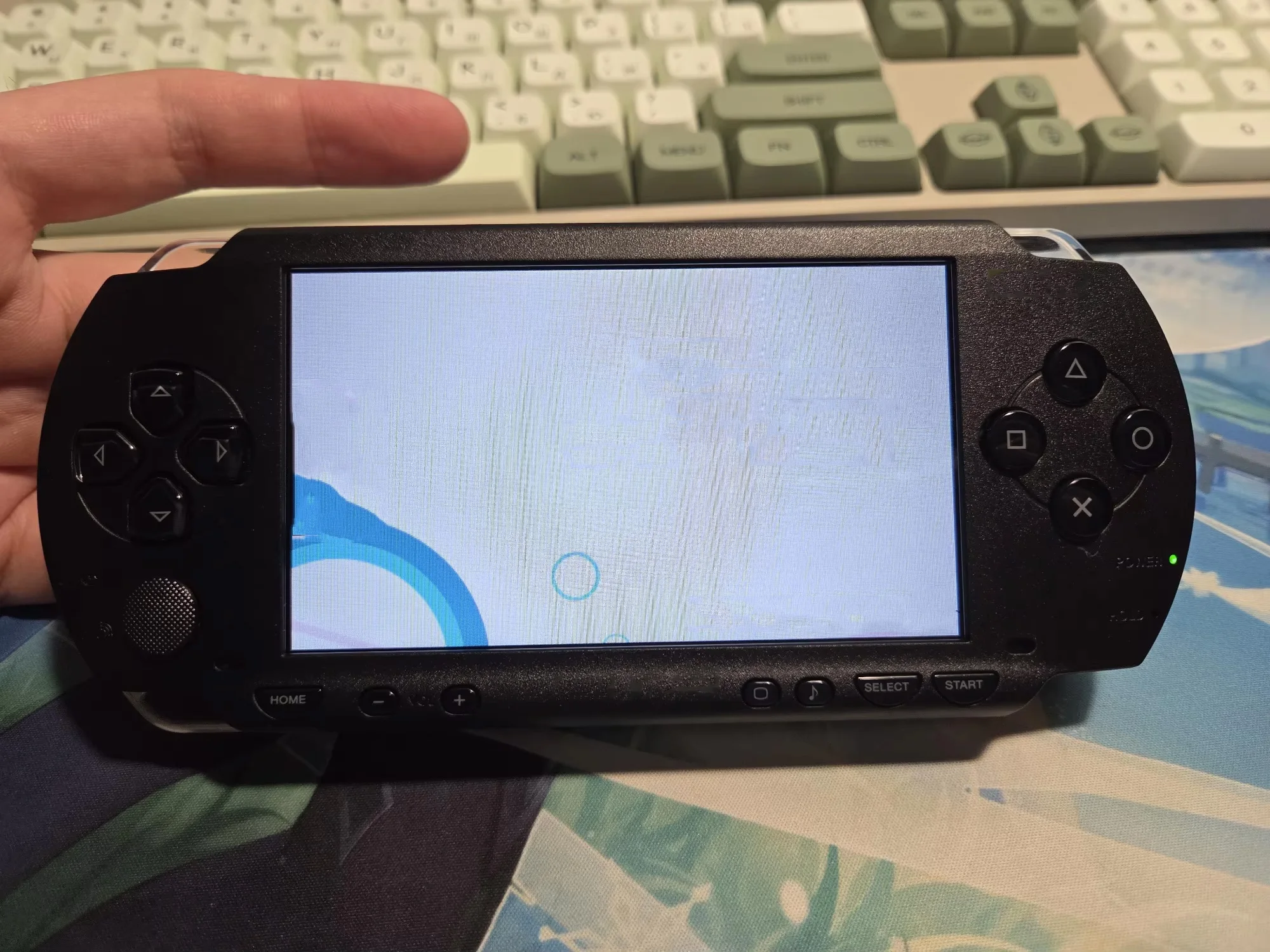 Vollständig laminiertes IPS-LCD-Display für Sony PSP1000 PSP 1000. Mit einer maßgeschneiderten Ersatz-Oberabdeckung.