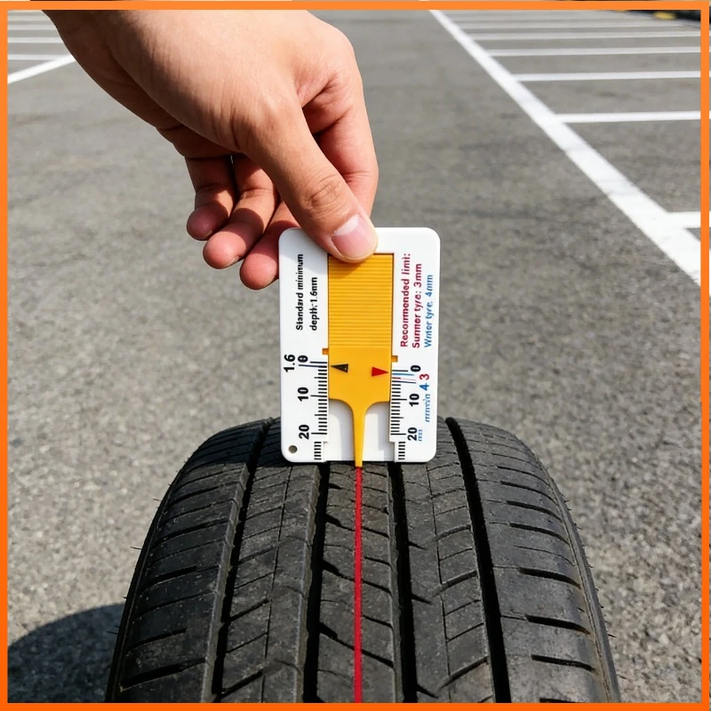 1pcs Tyre Tread Depth Gauge Plastic Tire Tread Ruler 0-20MM Vernier Depth Caliper Tire Tread Depth Ruler Vernier Depth Gage