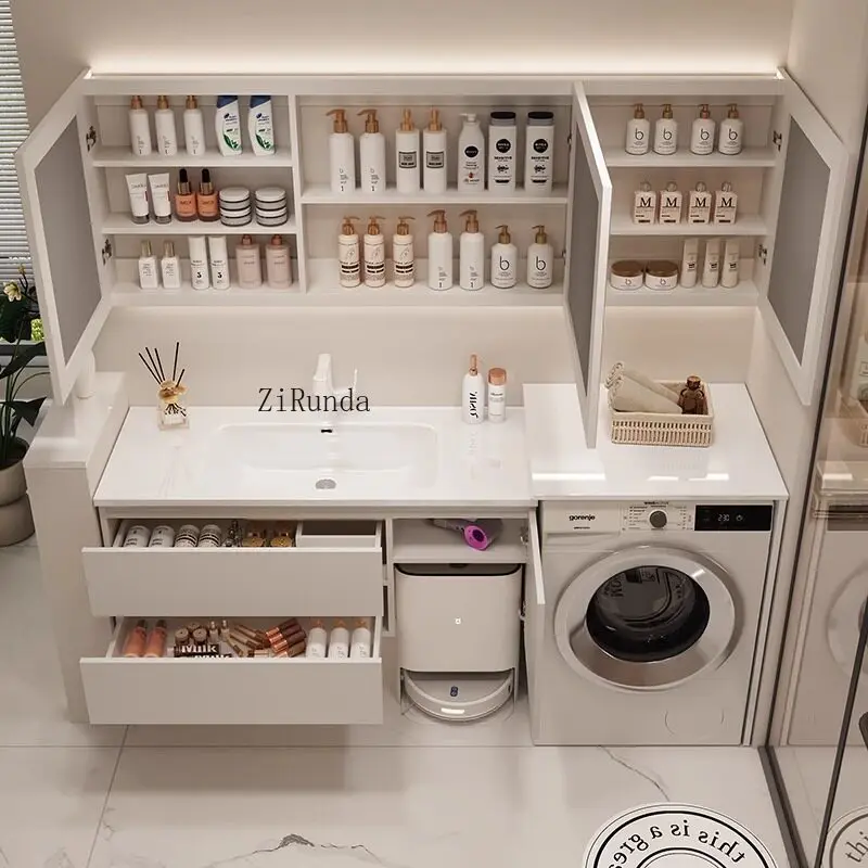 

Керамическая интегрированная тумба-умывальник для ванной комнаты, комбинация тумбы и раковины, тумба-умывальник для туалета с каменной столешницей