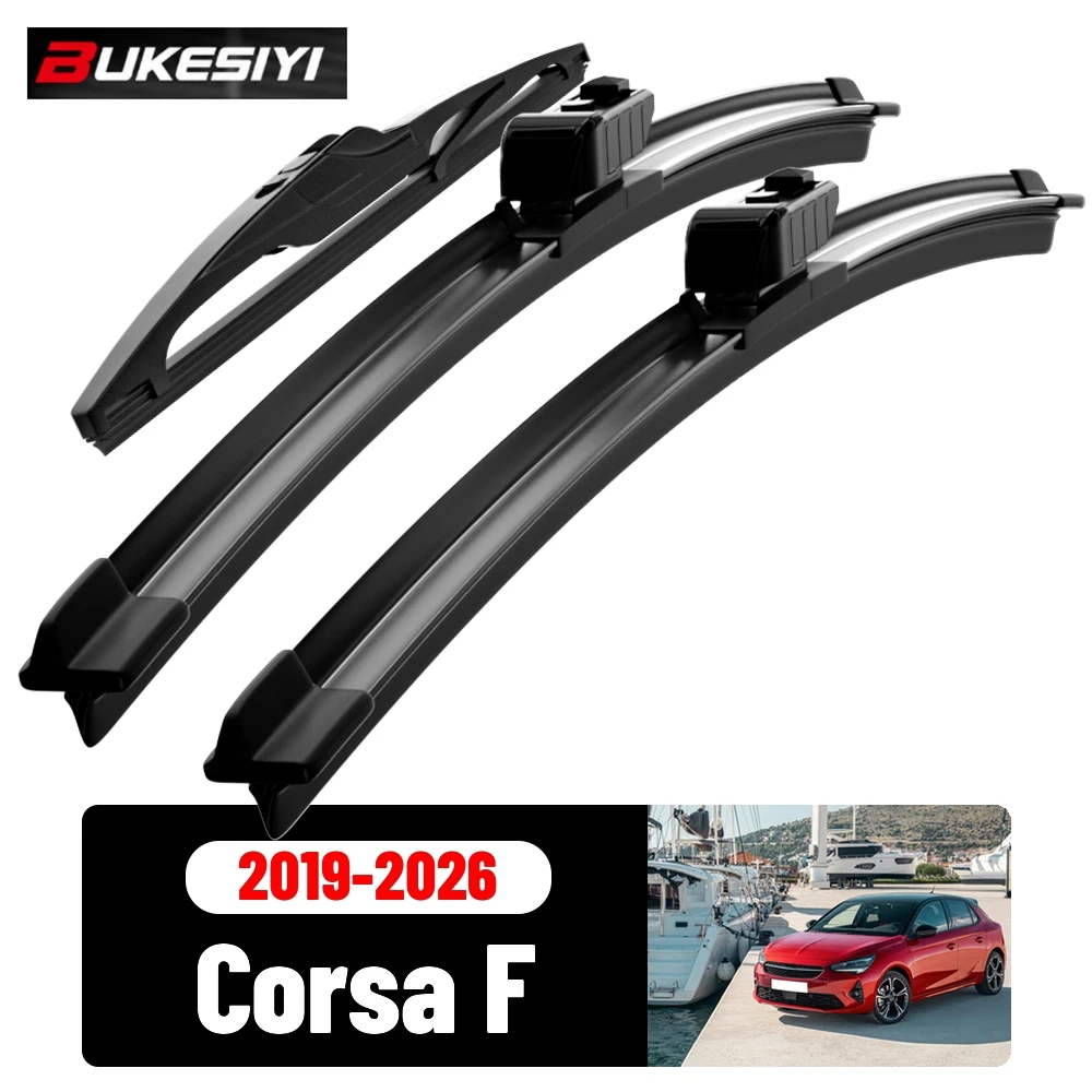 Scheibenwischer-Set vorne und hinten für Opel Corsa F 2019-2026 2020 2021 2022 2023 2024 Geräuscharme Scheibenwischer-Zubehörteile 24"16"12"