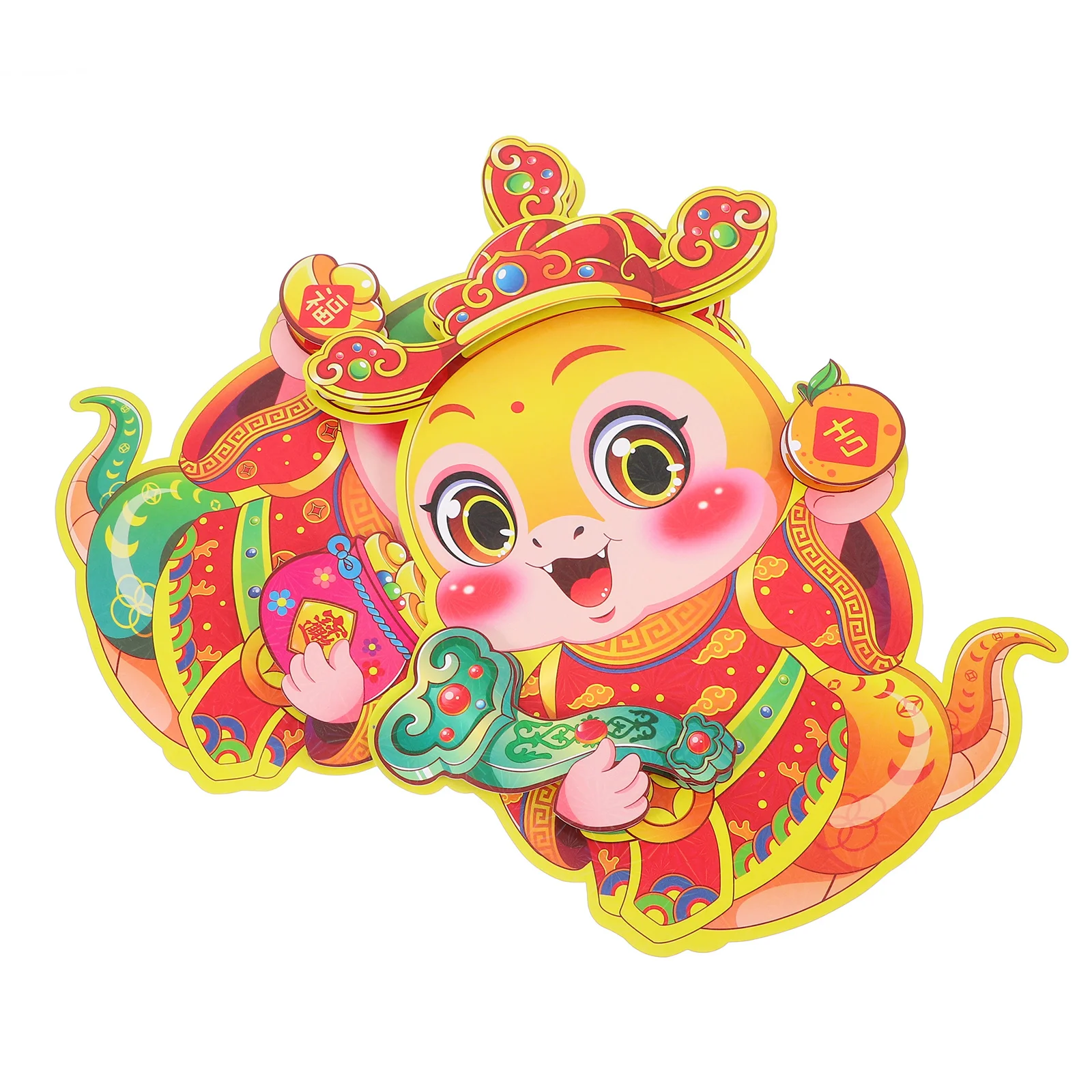 1 زوج السنة الصينية الجديدة ملصقات زجاجية مهرجان الربيع فو شخصية الباب يتمسك عطلة نافذة الشارات القمرية السنة الجديدة الزينة