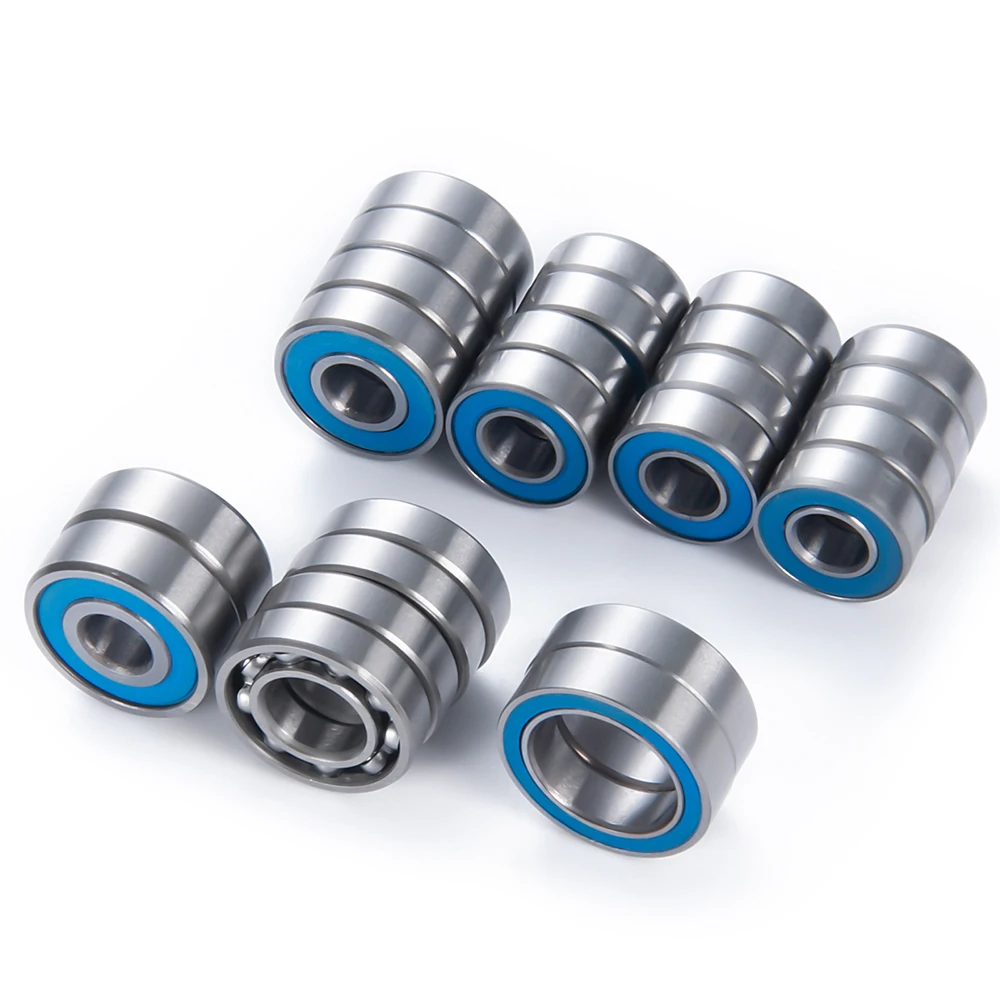 YEAHRUN 24PCS Ball Bearing Kit for Axial Capra Currie F9 Front & Rear Axle Blue Bearing Upgrade Parts