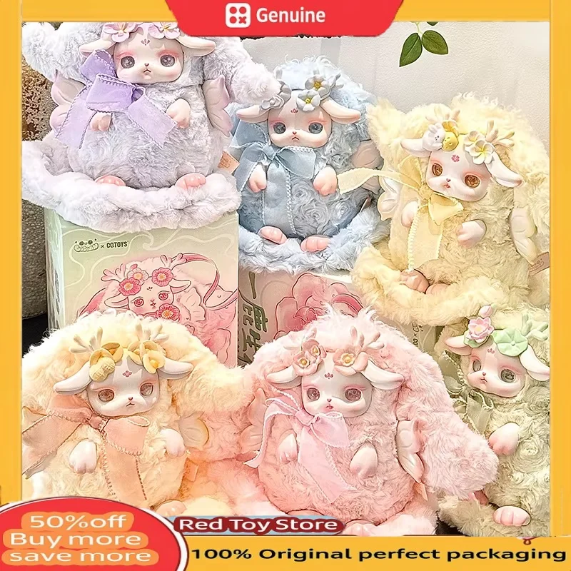 Oryginalne figurki Loloan Blooming Deer Series Blind Box, urocze figurki kolekcjonerskie, model lalki, dekoracja z kreskówek, prezent urodzinowy dla dzieci.
