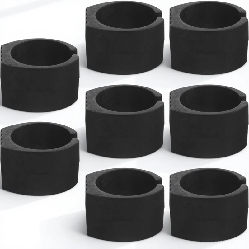 8pcs Anti Slip Mat Shopping Cart Caps Grocery Pads Trolley Mats Open Foot Parts Plastic Black 32mm Foldable Durable