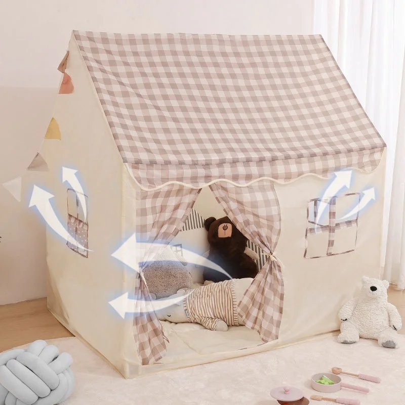 Kid Toy Tent Princess Child Small House Folding Play tent  Girl Castle Play House Baby Tent Not include light Ball Chrismas Gift